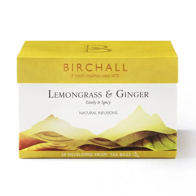 Birchall Lemongrass & Ginger Envelope Tea Bags – 20 Count 1
