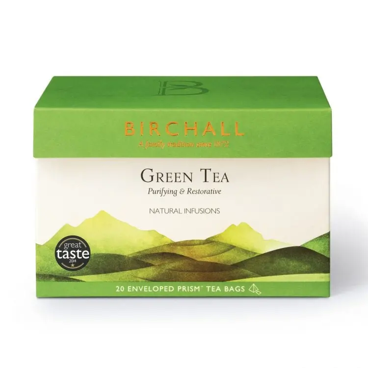 Birchall Premium Green Tea Envelope Bags – 20 Count 1