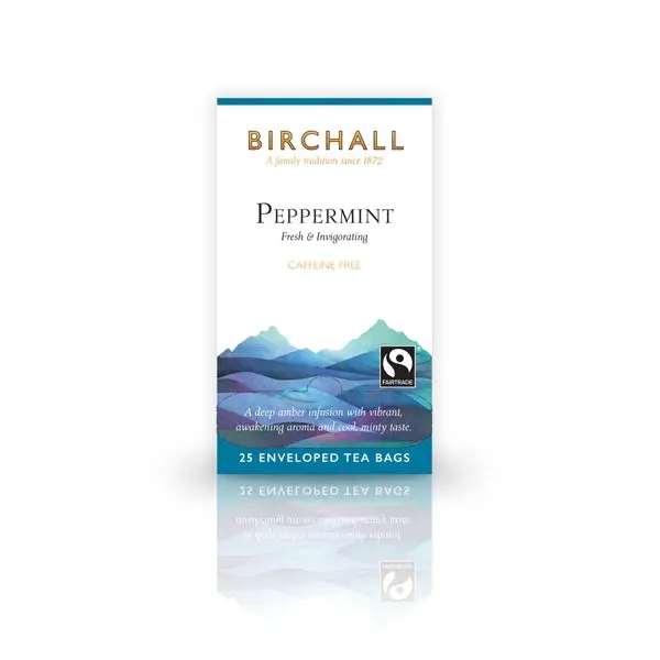 Birchall Pure Peppermint Herbal Tea – 25 Tagged & Enveloped Bags 1