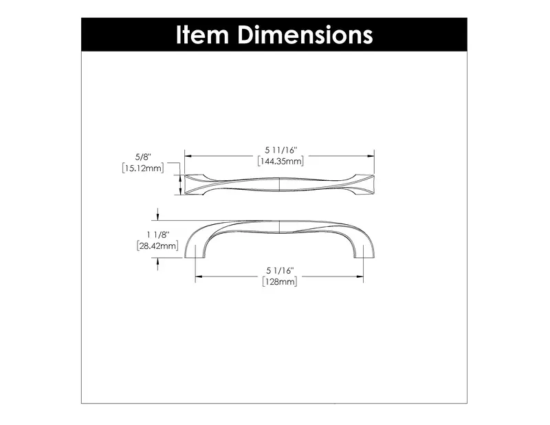 Black Iron Twist Pull – 128Mm (5-1/16") Center-To-Center 1