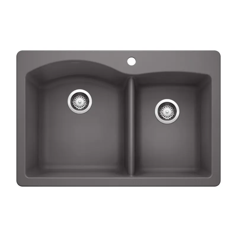 Blanco Diamond Single Large Bowl Silgranit Sink – Dual-Mount Installation Option 3