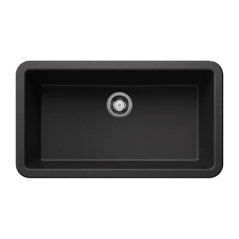 Blanco Ikon 33-Inch Silgranit Farmhouse Sink – Single Bowl With 1¾" Depth 1