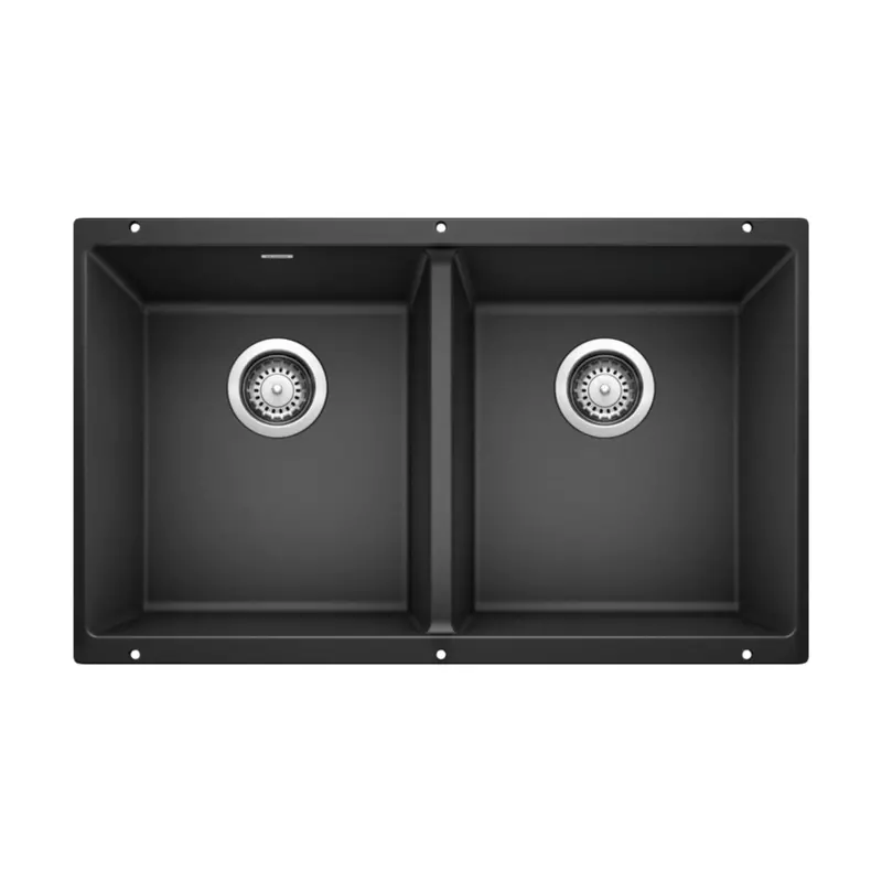 Blanco Precis Equal Double Bowl Silgranit Sink – 29.75" Width, Durable Composite Material 1