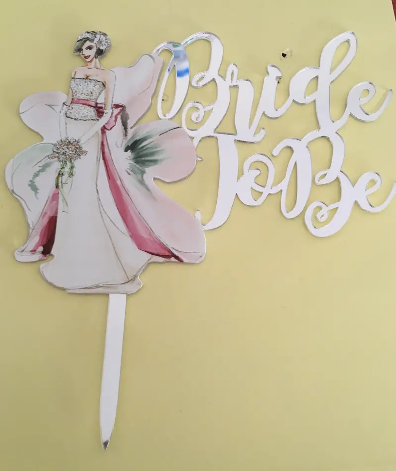 Bride-To-Be Acrylic Celebration Cake Topper 1