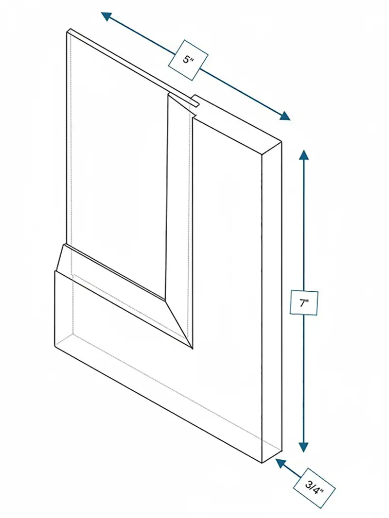 Broad Creek Shaker Cabinet Door Sample – Blue Beveled Finish 1