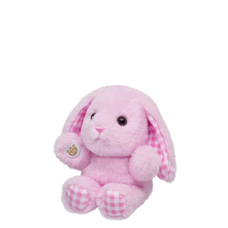 Build-A-Bear Mini Beans Pink Gingham Bunny Plush – Limited Edition 1
