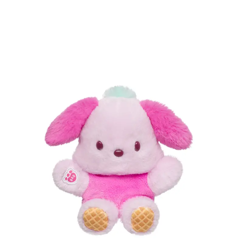Build-A-Bear Mini Beans® Pochacco™ Strawberry Ice Cream Plush Toy 1
