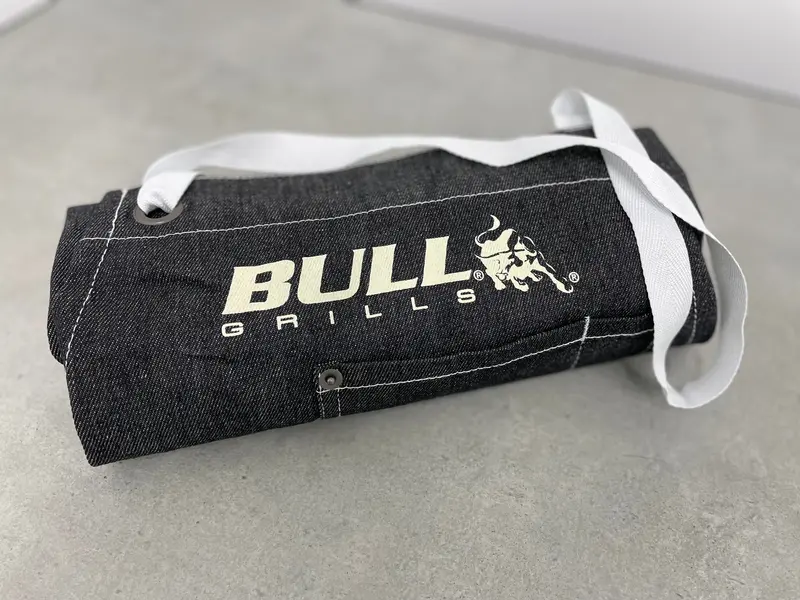 Bull Bbq Black Denim Chef Apron 1