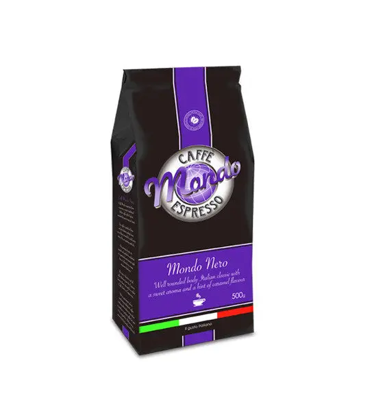 Caffè Mondo Nero Whole Bean Coffee – 500G Dark Roast 1