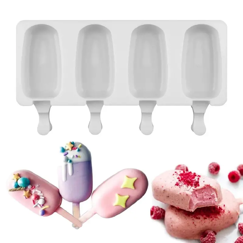 Cakesicle Silicone Mold (4-Cavity) With Bonus Sticks – Classic Design 1
