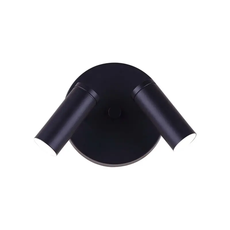 Canarm Kelby Matte Black 2-Head Circular Led Track Light 1