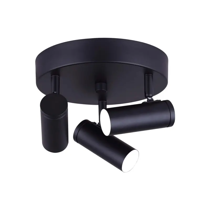 Canarm Kelby Matte Black 3-Head Circular Led Track Light 1