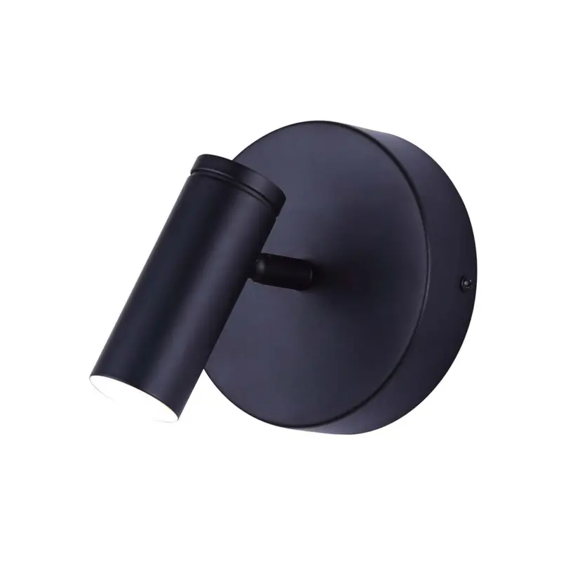 Canarm Kelby Matte Black Single-Head Circular Led Track Fixture 1