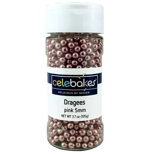 Celebakes Blush Pink Dragees – 3.7 Oz Elegant Edible Decorations 1