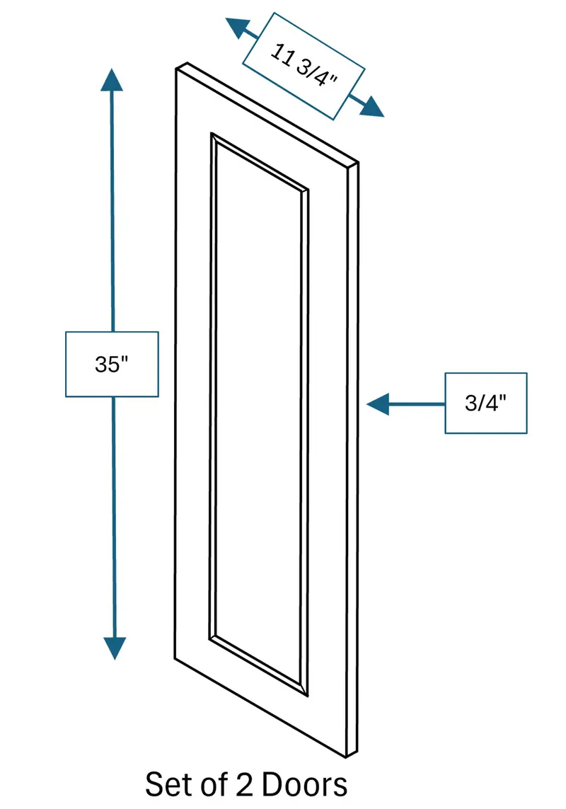 Chalet White Clear-Glass Door Wall Cabinets – 2-Pack, 24-In W X 36-In H 1