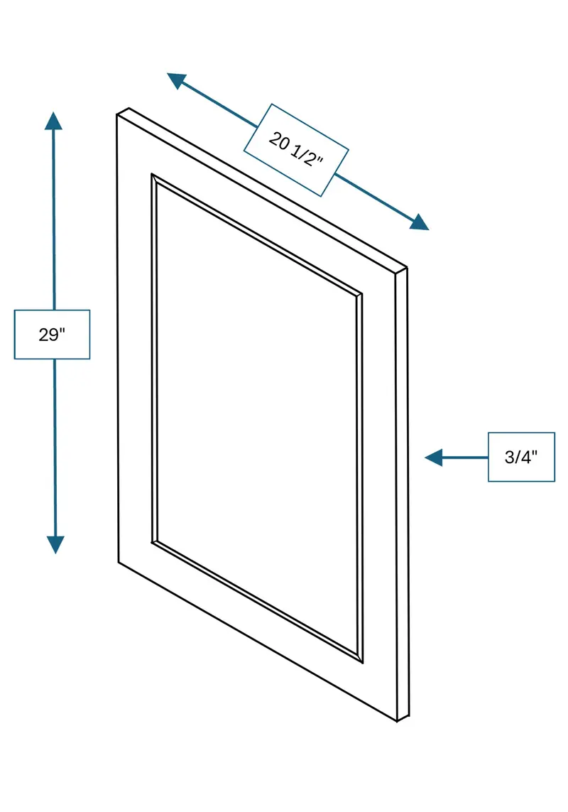 Chalet White Raised Panel Glass-Front Wall Cabinet – 21 In. X 30 In. 1
