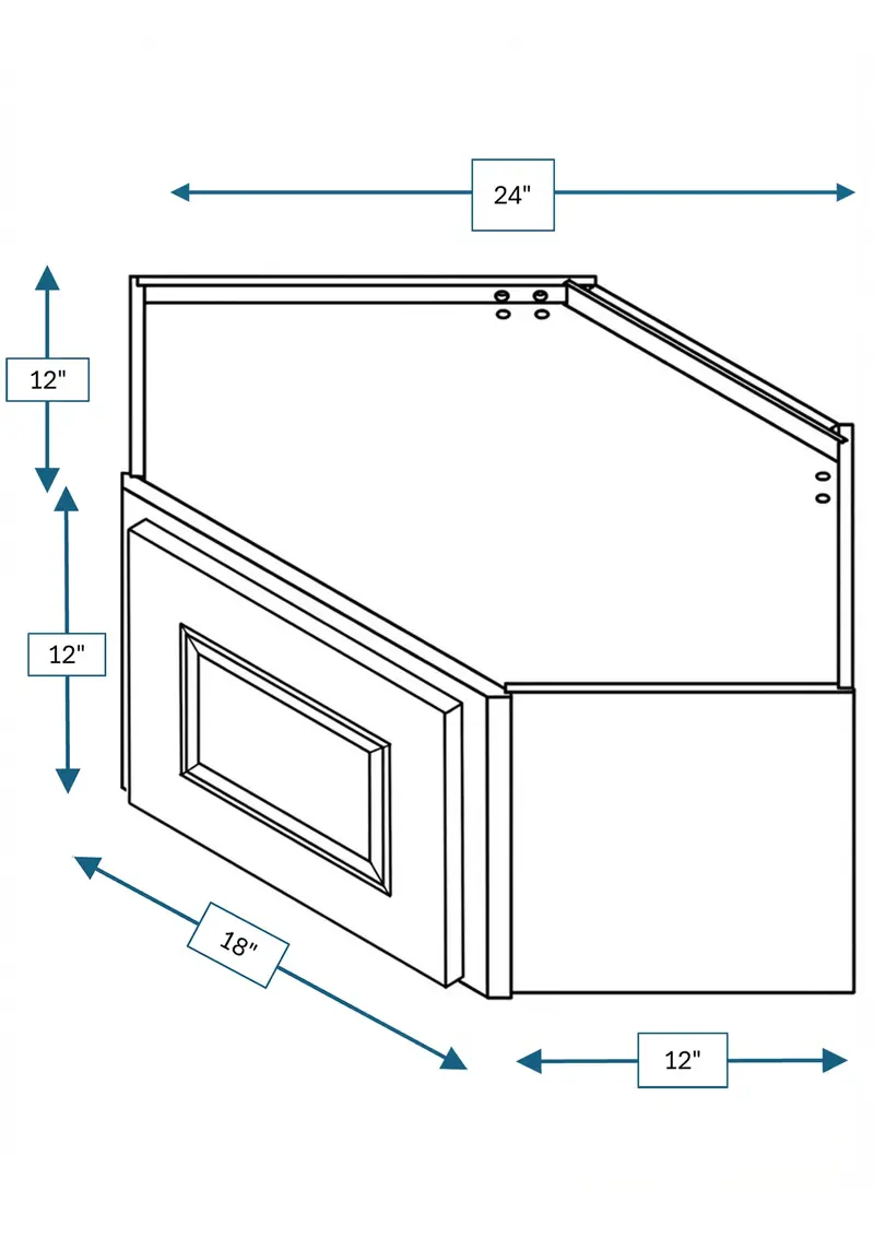 Chalet White Raised Panel Wall Cabinet – 24 In. W × 12 In. H 1