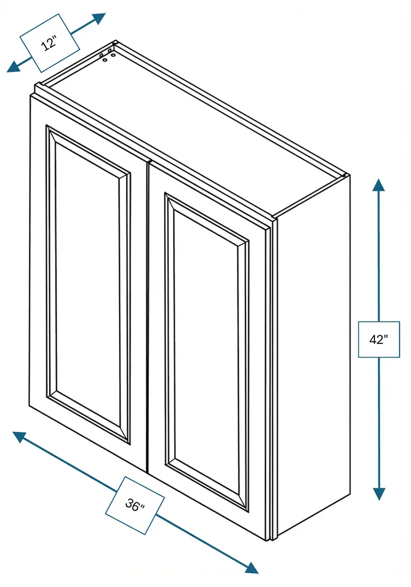 Chalet White Raised Panel Wall Cabinet – 36 In. W X 42 In. H 1