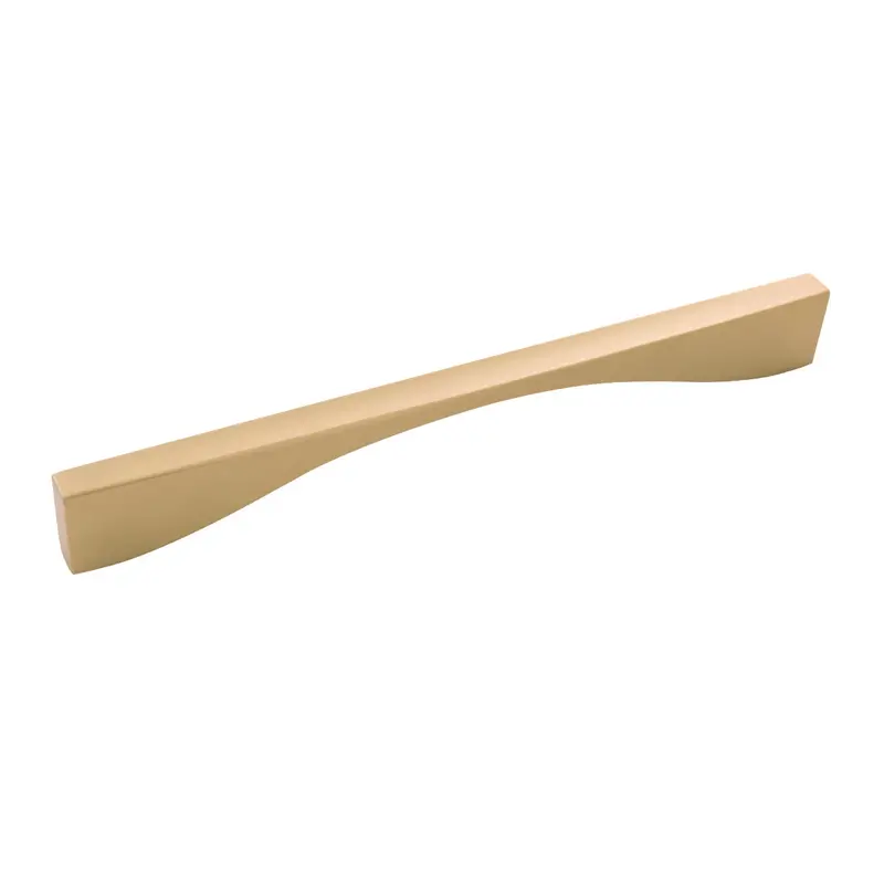 Channel Cabinet Pull – 224Mm Center-To-Center Brushed Golden Brass 1