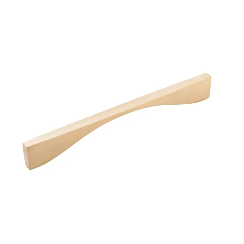 Channel-Style 12-Inch Appliance Pull In Brushed Golden Brass 1