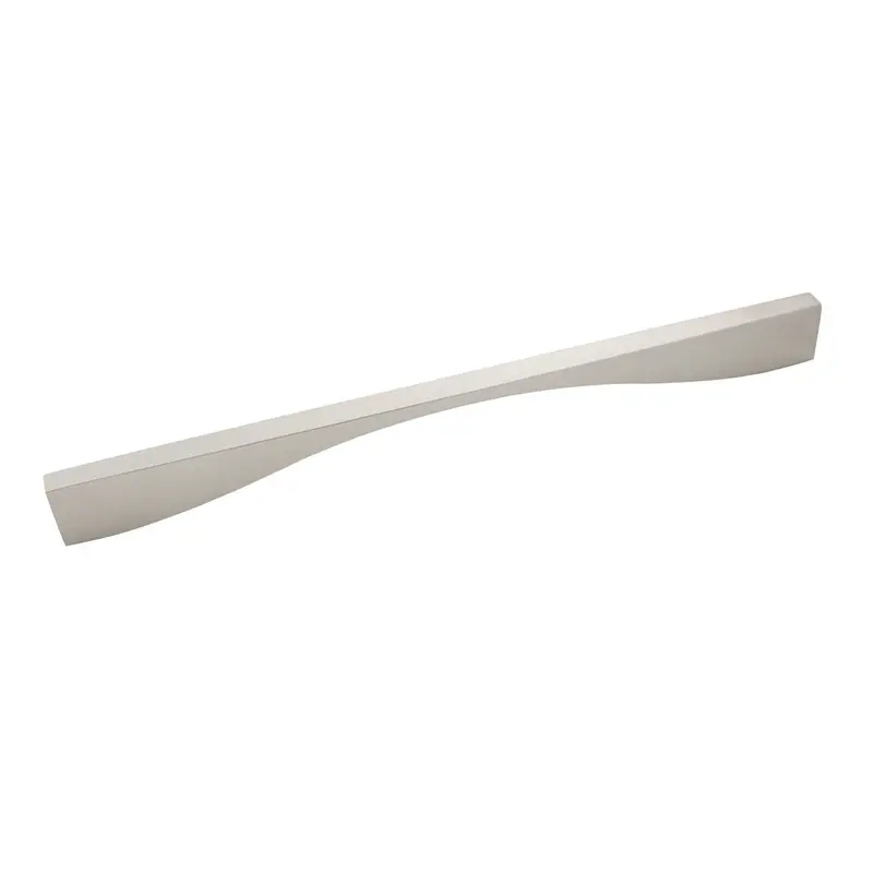 Channel-Style Cabinet Pull – 12-Inch Center-To-Center Satin Nickel 1