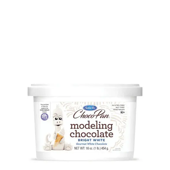 Chocopan By Satin Ice Bright White Modeling Chocolate – 1 Lb Bucket 1