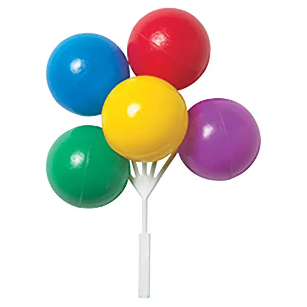 Circus-Themed Balloon Cluster Toppers For Cakes, Cupcakes, Or Candy – 6-Pack 1