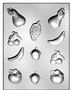 Ck Products Assorted Fruit Chocolate Mold – Multi-Shape Dessert Silicone Mold 1