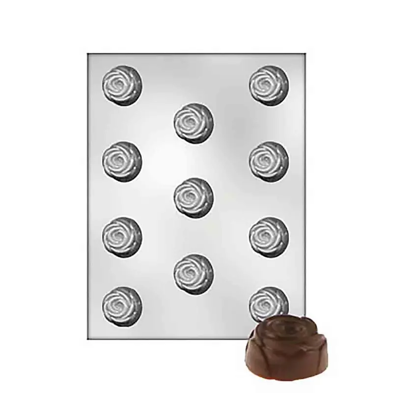 Ck Products Deep Rose-Shaped Chocolate Mold For Floral Confections 1