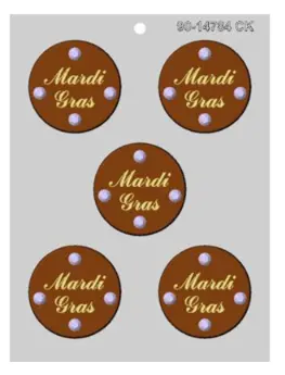 Ck Products Mardi Gras Medallion Chocolate Mold – 2.5-Inch Circular Candy Template 1