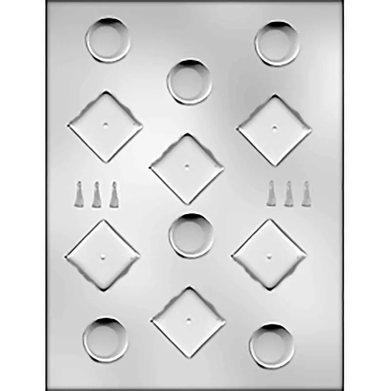 Ck Products Two-Part Graduation Cap Chocolate Mold For Baking And Confectionery 1