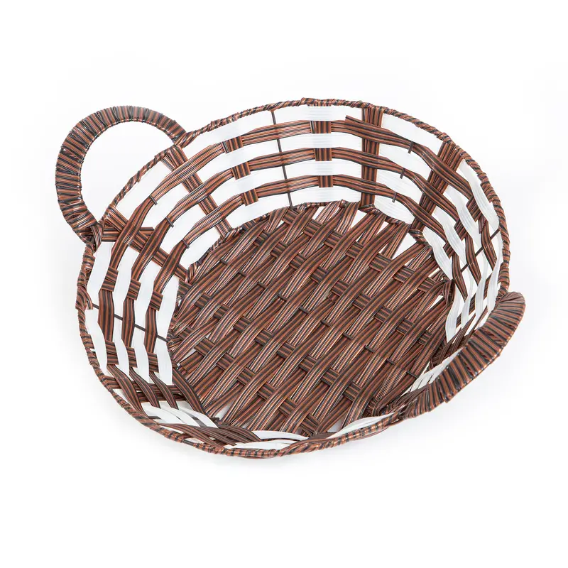 Classic Dual-Tone Utility Basket With Convenient Side Handles 1