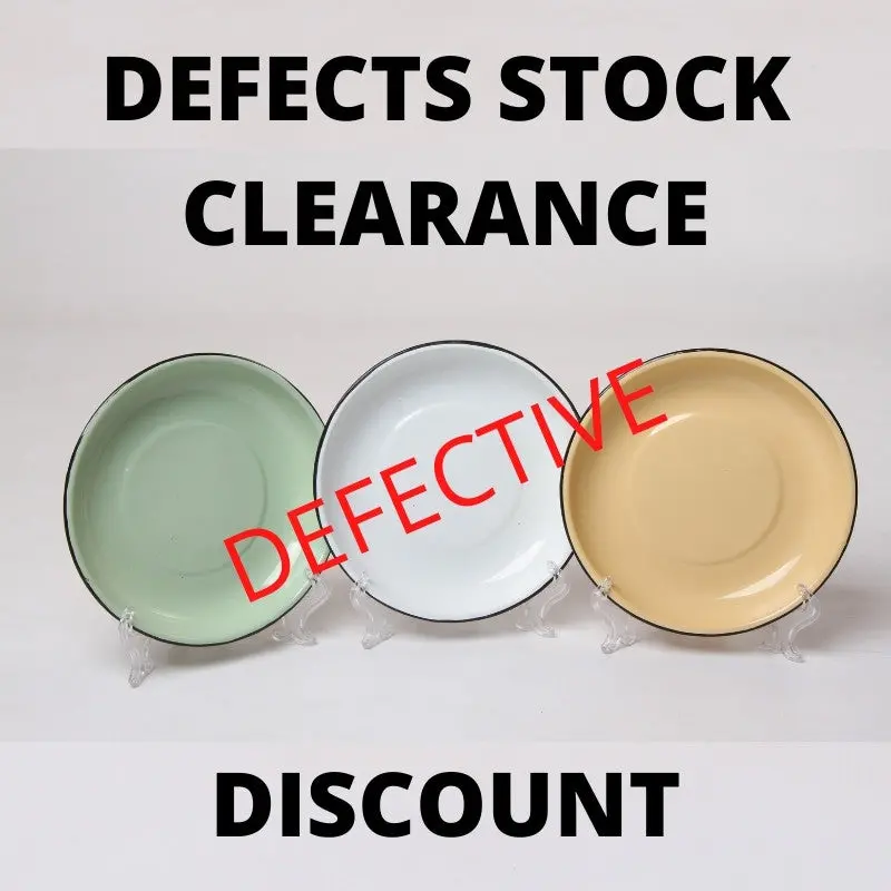Clearance Enamel Rice Plate – Defective Stock, Non-Returnable 1