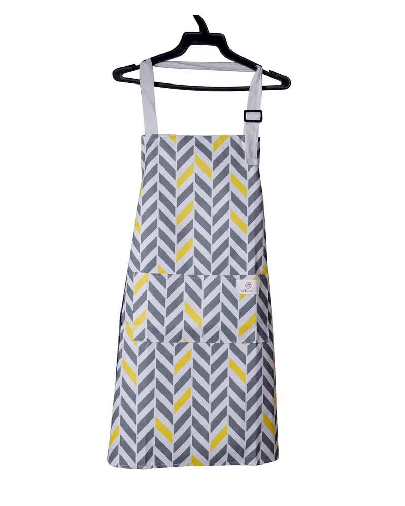 Contemporary Geometric-Print Kitchen Apron – Fashion-Forward Functionality 1