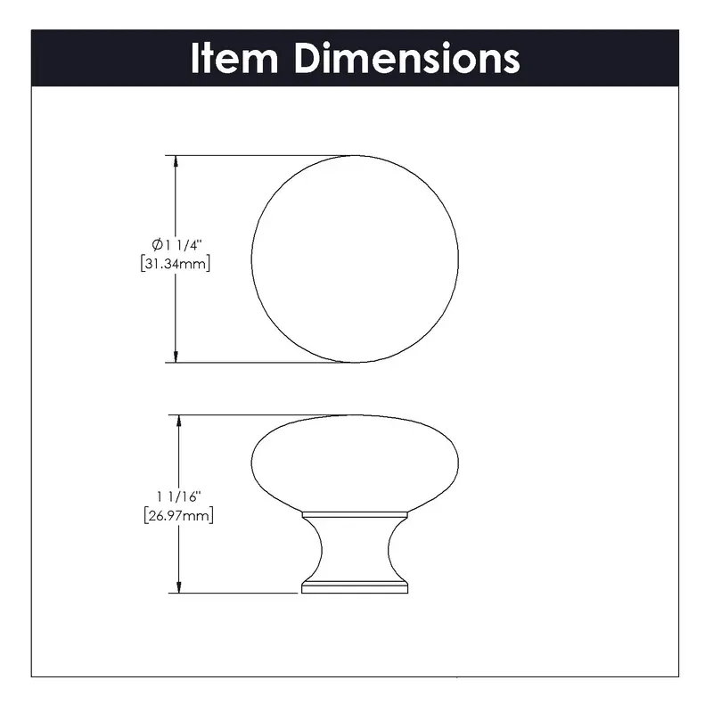 Cottage Satin Nickel Knob – 1.25-Inch Diameter (Alternate Style) 1
