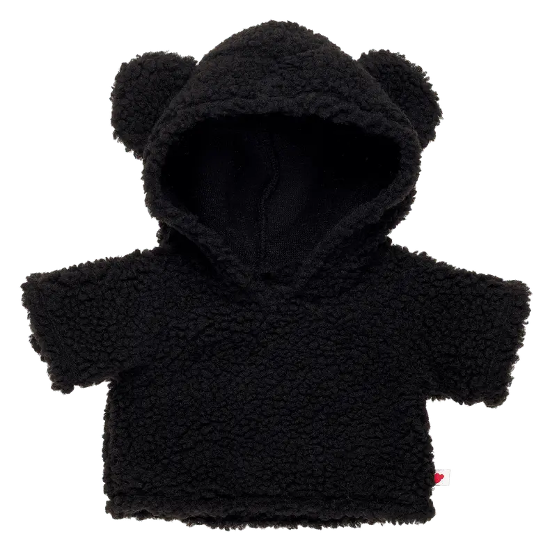 Cozy Black Bear-Face Hoodie For Toddlers 1