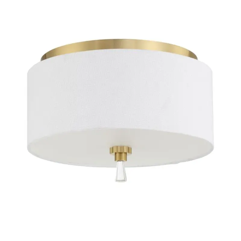 Craftmade Fortuna 2-Light Flushmount – Satin Brass, Low-Ceiling Lighting Solution 1