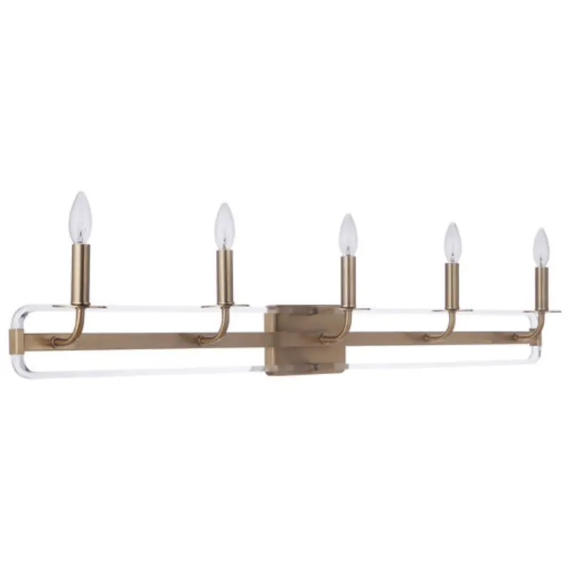 Craftmade Graclyn 5-Light 45" Satin Brass Vanity Light 1
