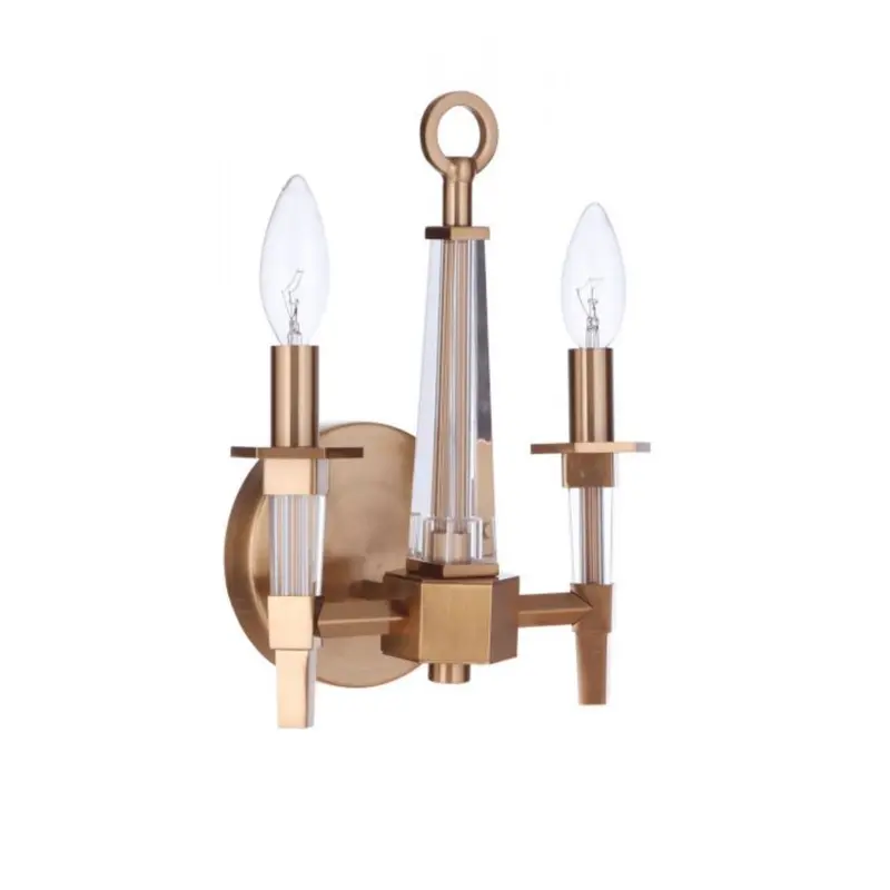 Craftmade Tarryn 2-Light Satin Brass Wall Sconce 1