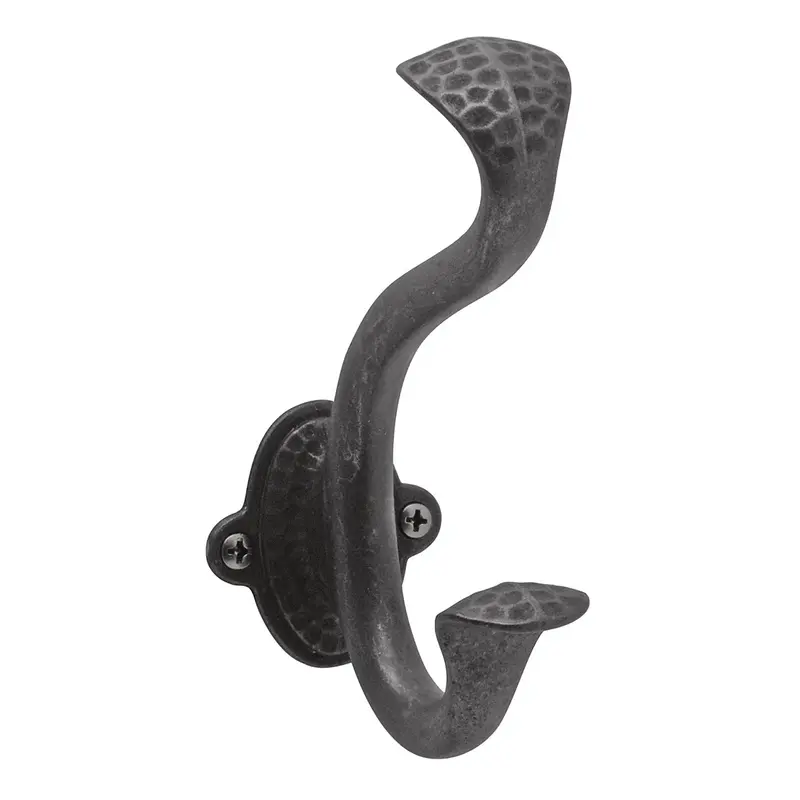 Craftsman Signature Hook – 1-3/8" Center-To-Center, Black Iron Finish 1