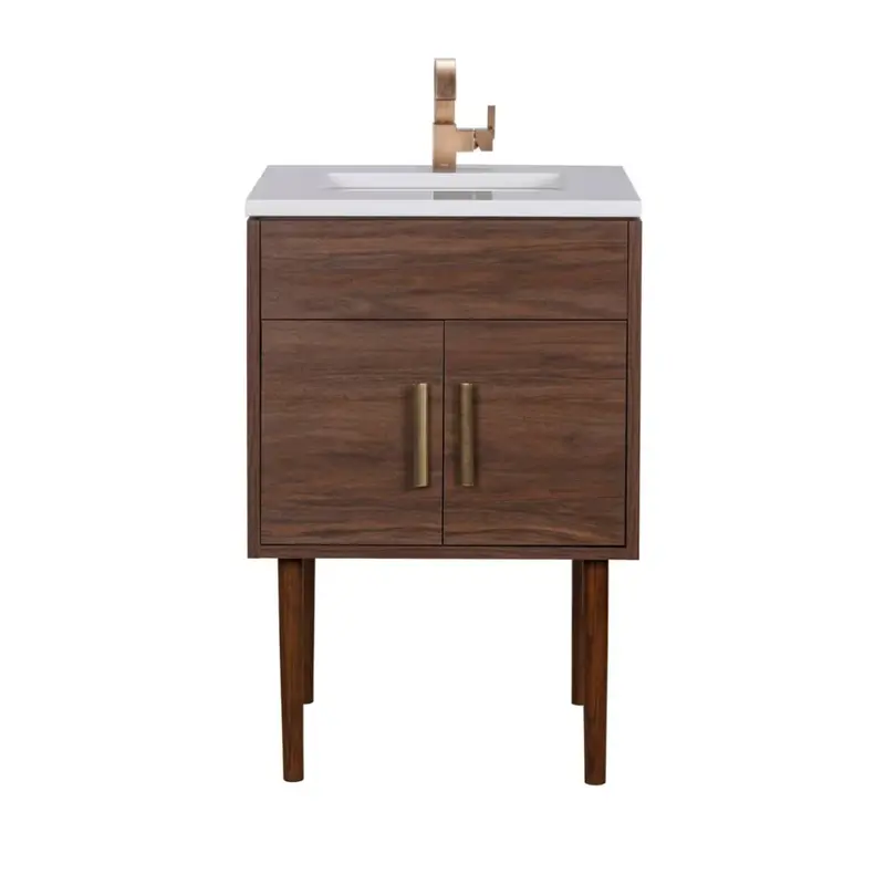 Cutler Garland Collection Chalby Clay 24-Inch Freestanding Mid-Century Vanity 1
