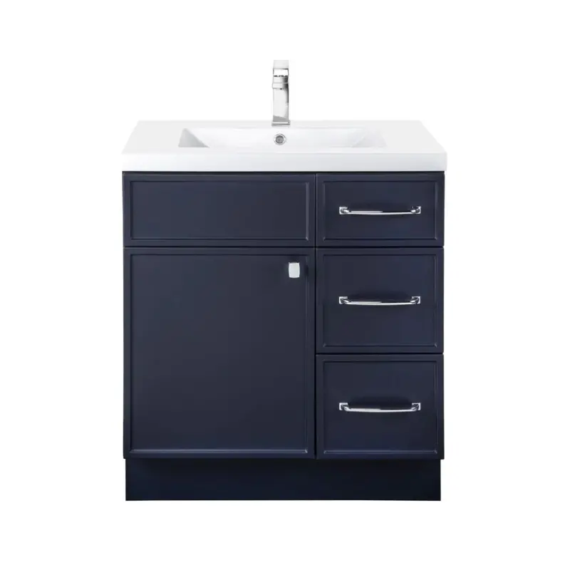 Cutler Manhattan 30-Inch Navy Blue Freestanding Single-Basin Vanity 1