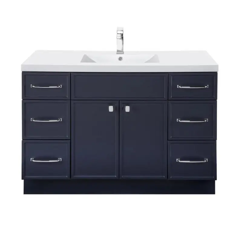 Cutler Manhattan 48-Inch Navy Blue Freestanding Single-Sink Bathroom Vanity 1