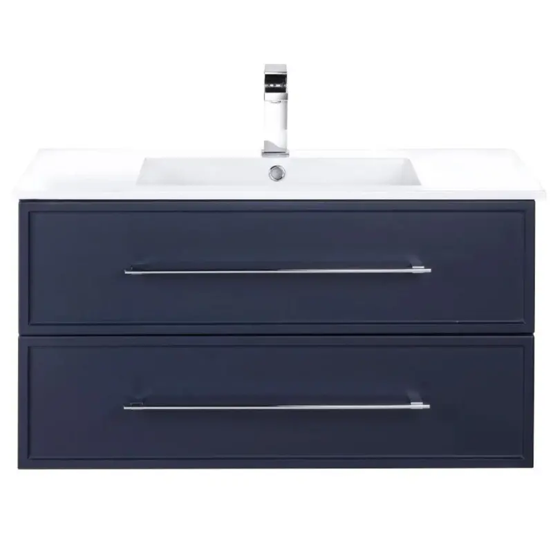 Cutler Milano 36-Inch Deep Blue Shaker-Finish Wall-Mount Vanity 1