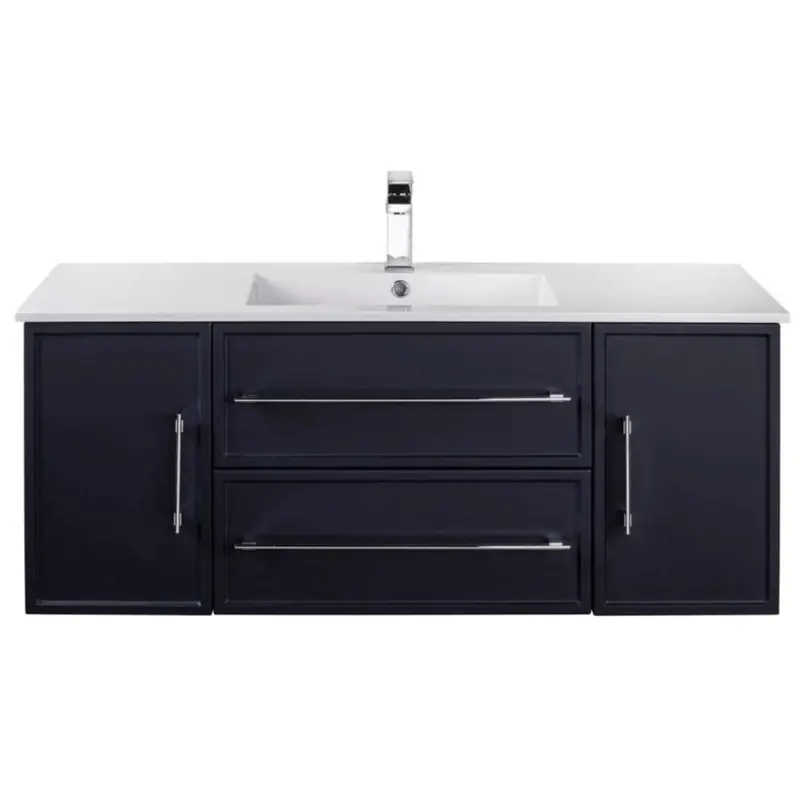 Cutler Milano 48-Inch Navy Blue Shaker-Inspired Wall-Mount Vanity 1