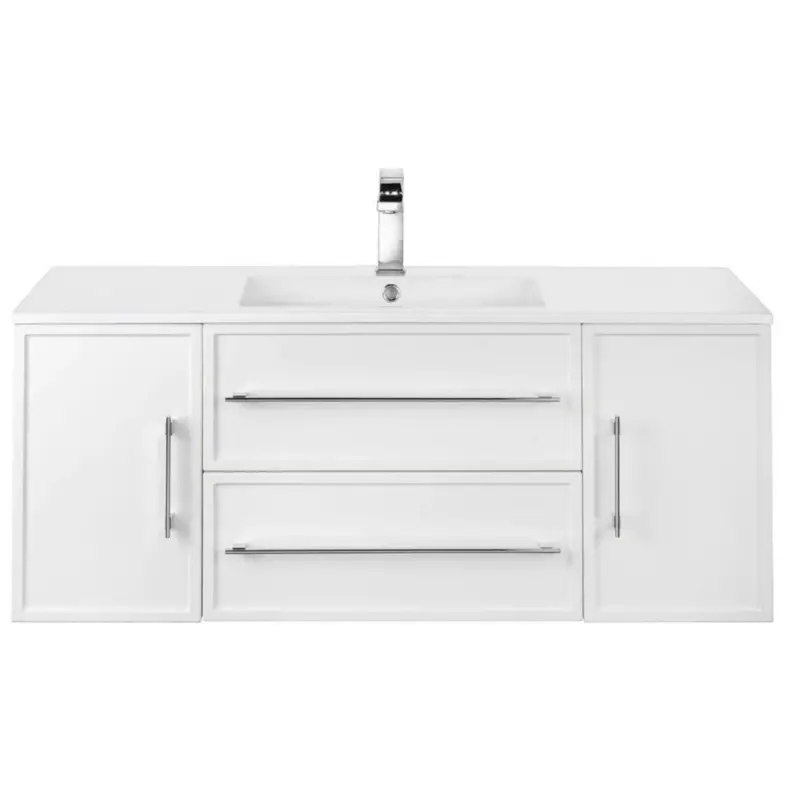 Cutler Milano 48-Inch White Shaker-Style Wall-Mount Vanity 1