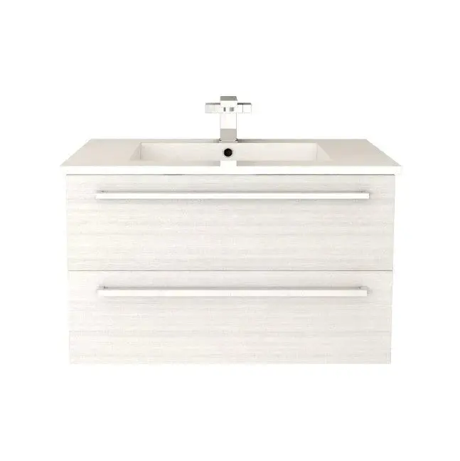 Cutler Silhouette 30-Inch White Chocolate Wall-Mount Bathroom Vanity 1