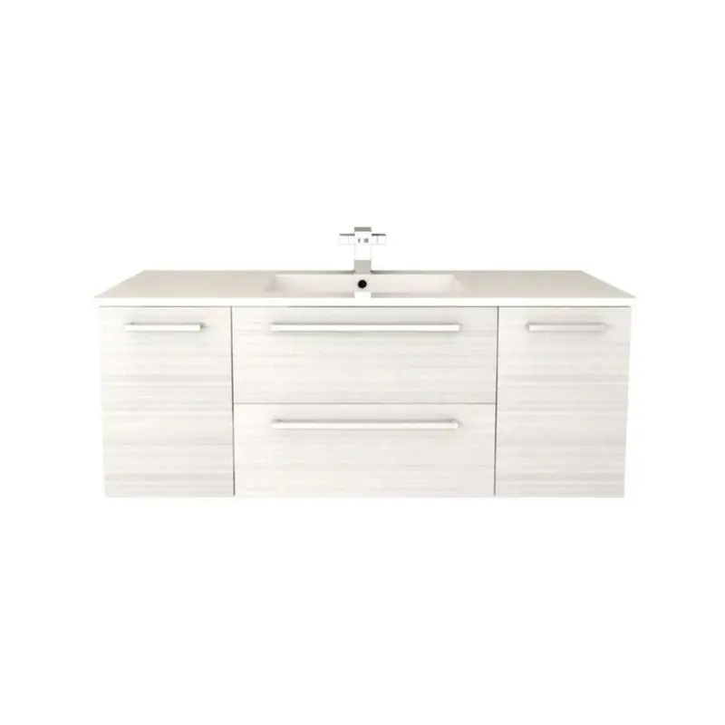 Cutler Silhouette 48-Inch White Chocolate Wall-Mount Bathroom Vanity 1