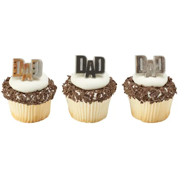 Dad-Themed Cupcake & Cake Decorating Rings – 144-Piece Fathers Day Set 1