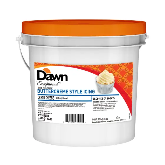 Dawn Extra-Rich Cream Cheese Buttercream Icing – 18 Lb Premium Flavor Tub 1